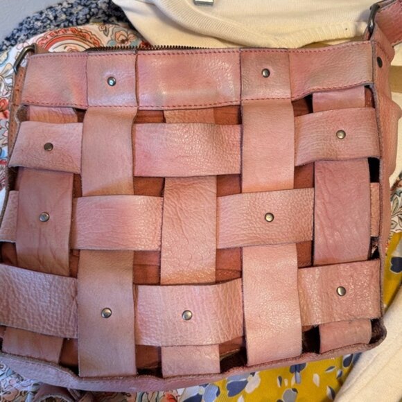 Vintage Latico NJ USA 100% Pink Leather Purse - Picture 3 of 5